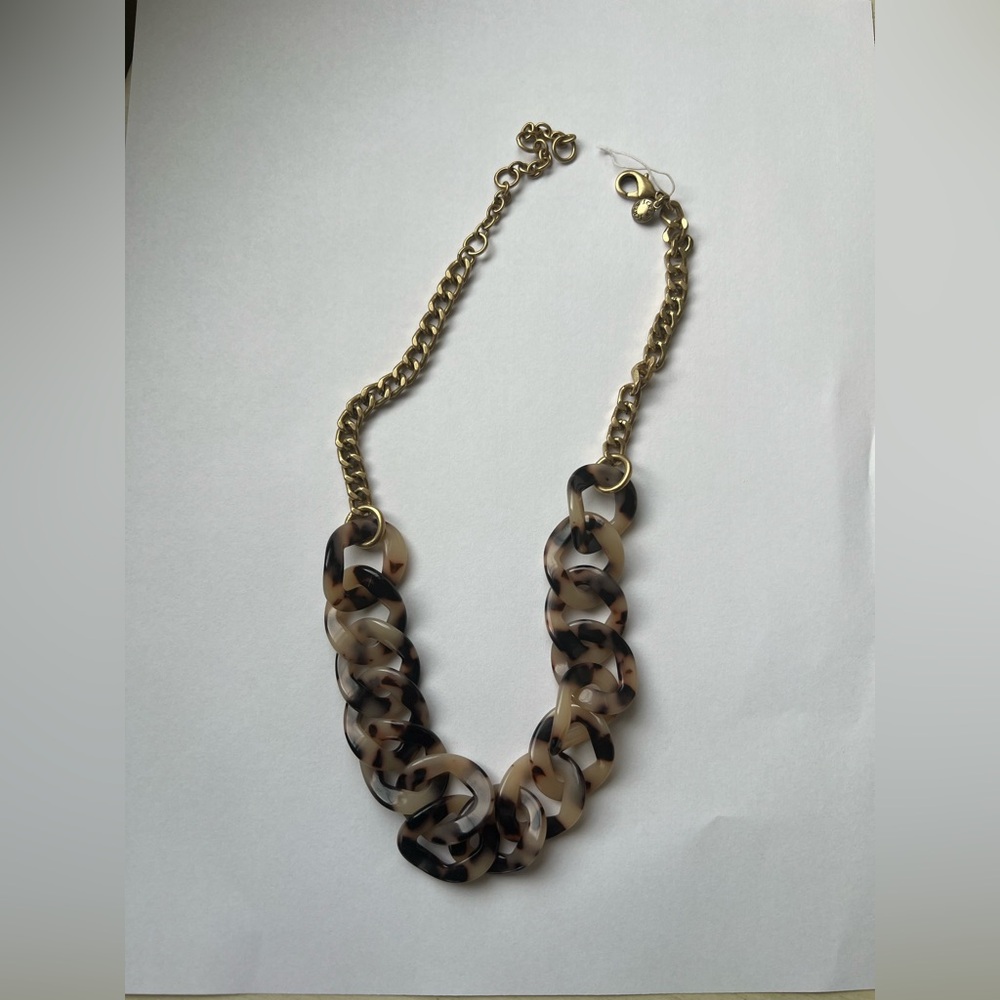 J. Crew Tortoiseshell and Gold Necklace